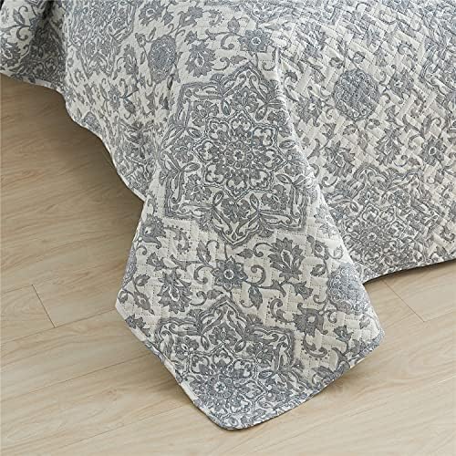 MERRY HOME Queen Quilt Set 3-Piece Reversible Bedding