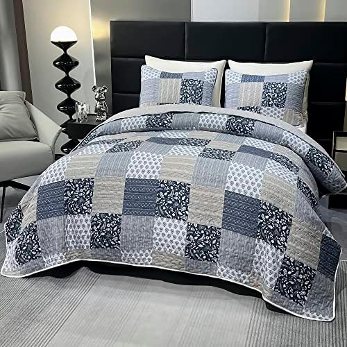 VIVILINEN Alaska King Quilt Set 3-Piece Reversible