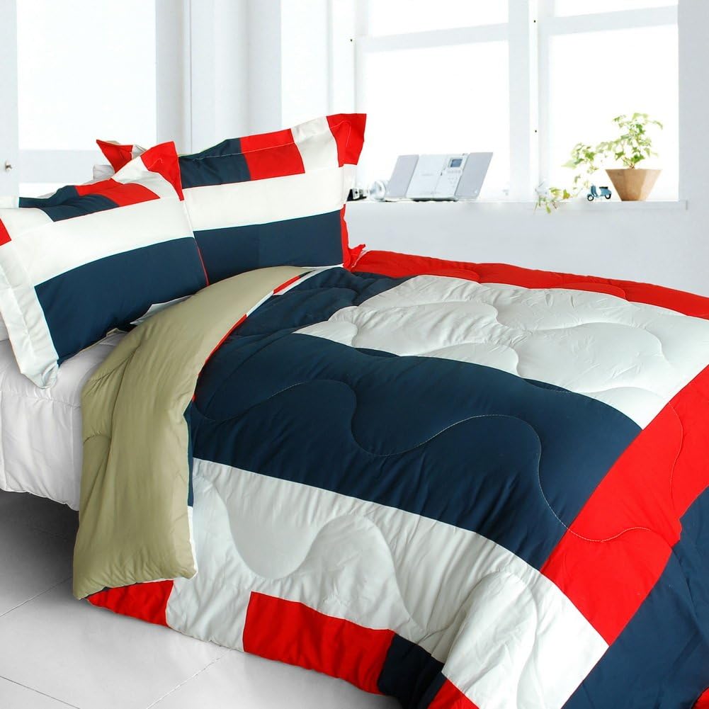 Loving Lorraine Quilted Patchwork Down Alternative Comforter Set Twin