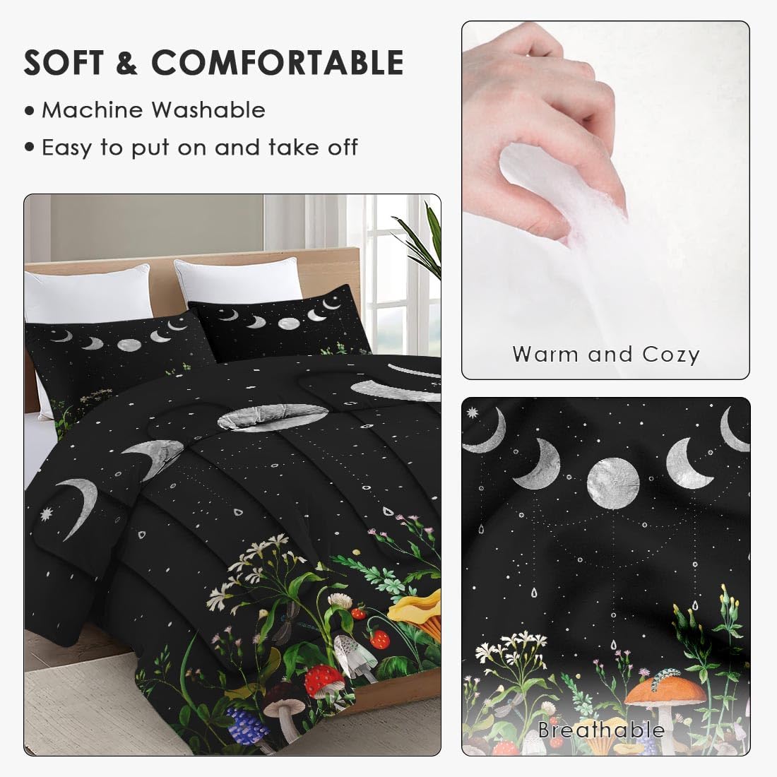 WeCozy Full Size Comforter Set with 2 Pillowcases