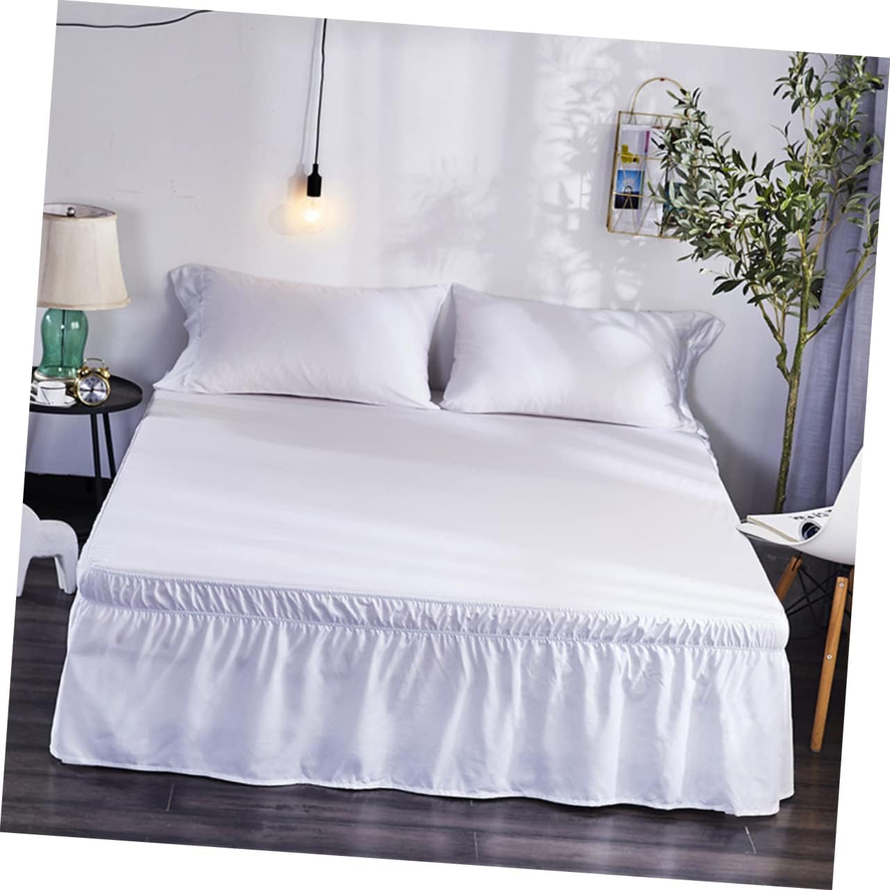 BESTOYARD Elastic Dust Ruffle for Full Bed Coverage