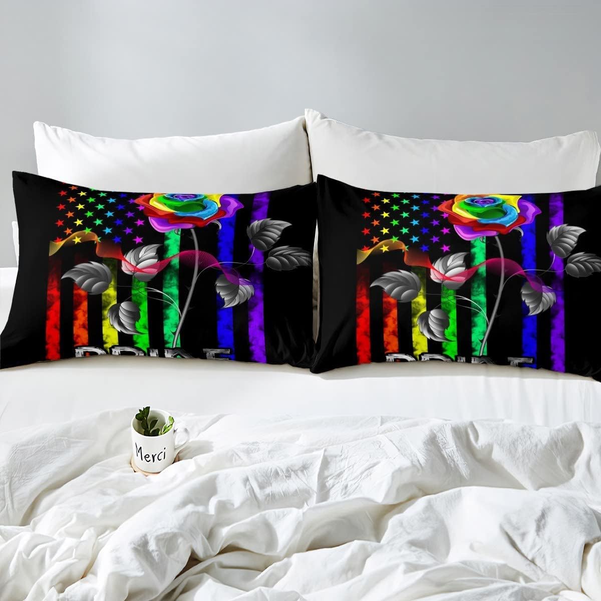 Erosebridal Gay Pride Sheet Set King Size