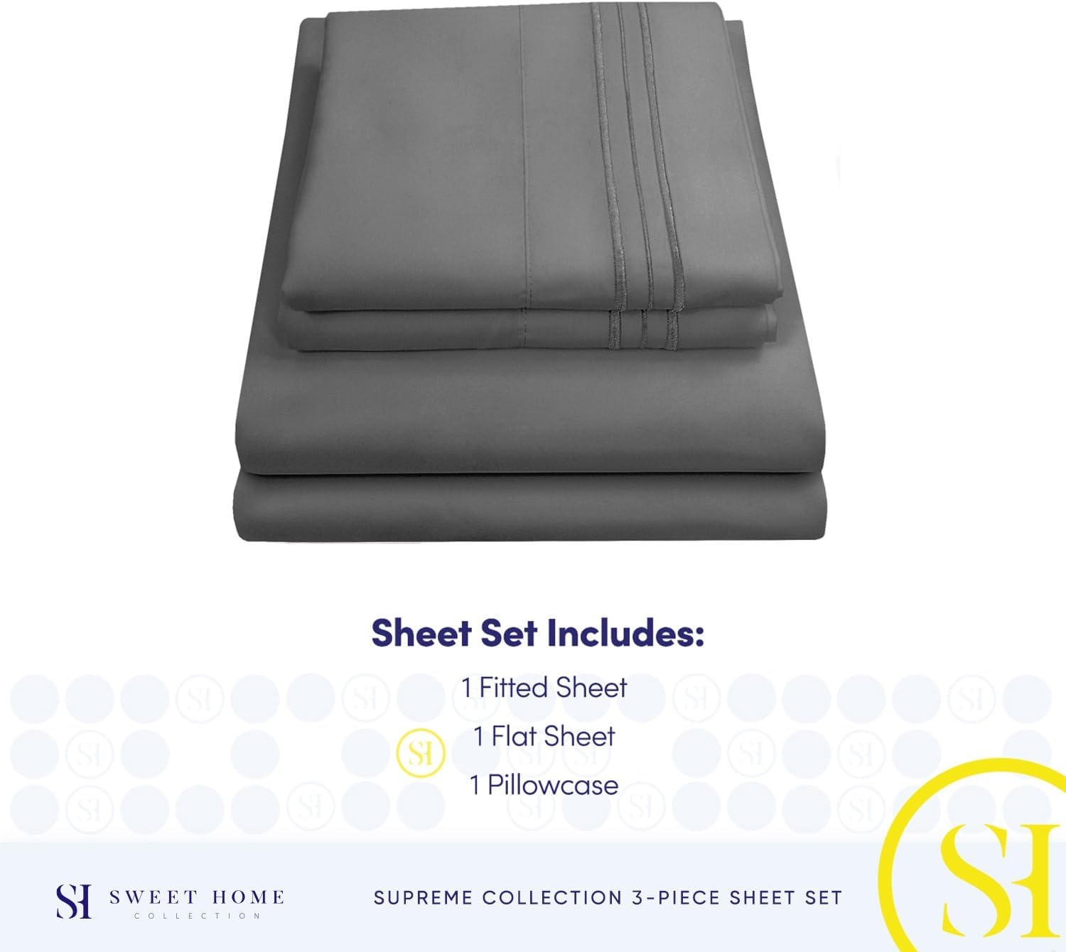 Sweet Home Collection Twin Sheet Set - Breathable Extra Soft Deep Pocket