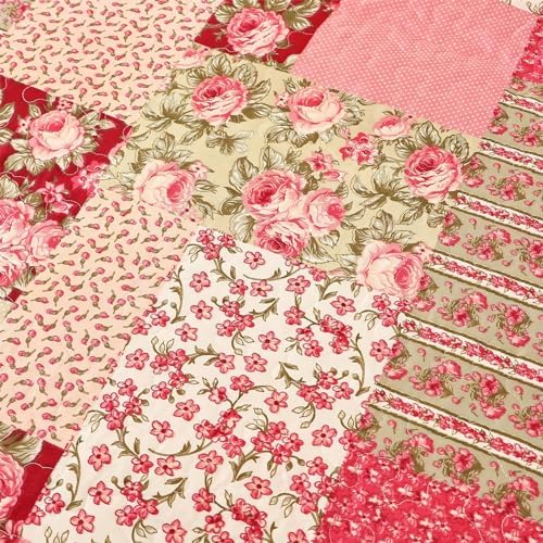 Cmfshape Summer Floral Oversize King Quilt Set