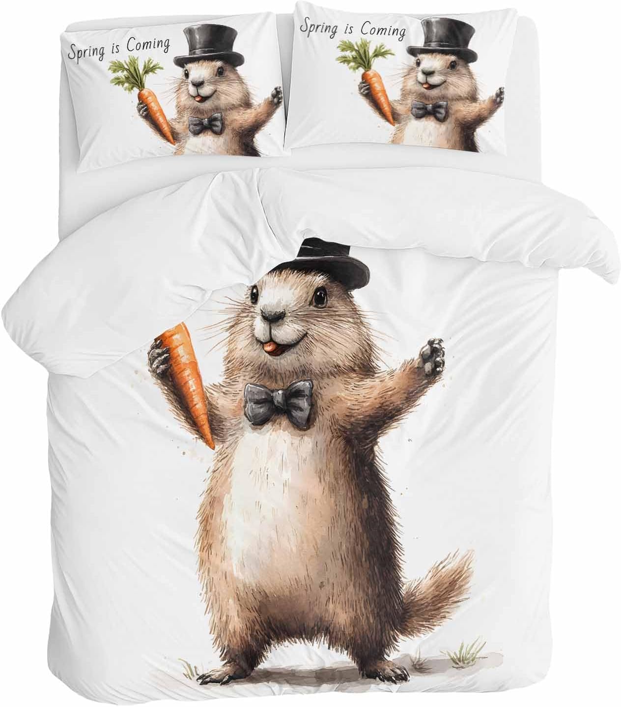 ZOE GARDEN Groundhog Day Duvet Cover Set 3 Piece