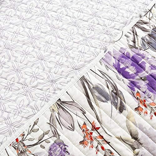 Lush Decor Adalia 3-Piece PurpleGray Quilt Set King