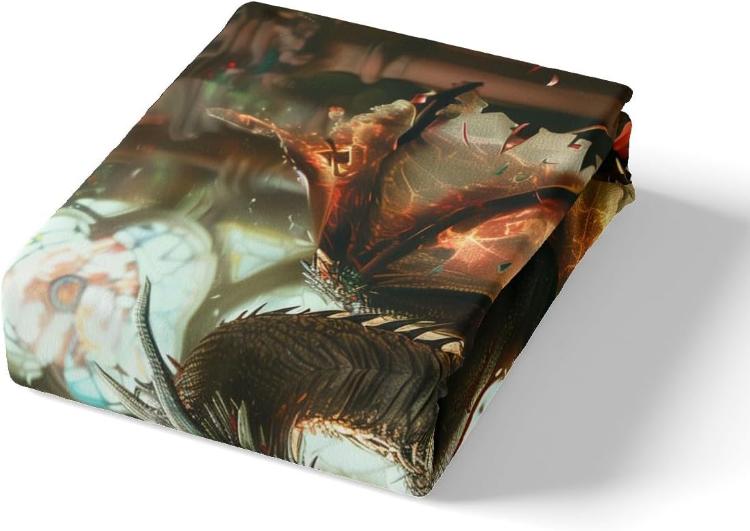 Gothic Dragon Kids Fitted Sheet Twin Set 1 Pillowcase