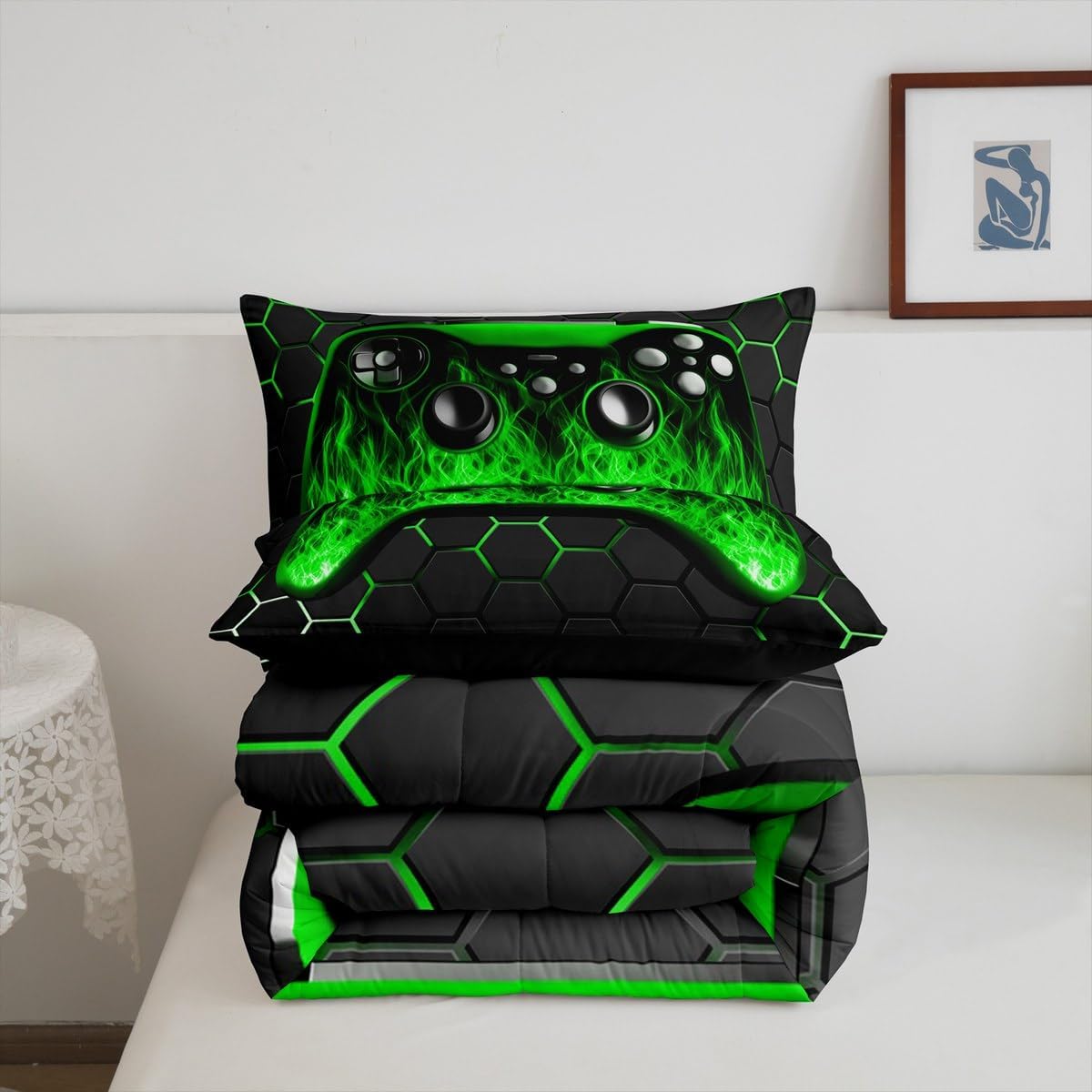 Erosebridal Boys Gamer Comforter Set Queen Size