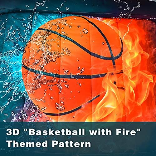 Andency Basketball Comforter Set Queen 3Pcs
