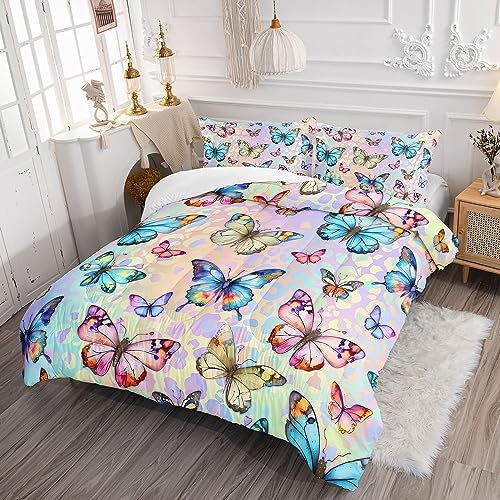 Kids Comforter Set Butterfly Pattern Twin Bedding 1