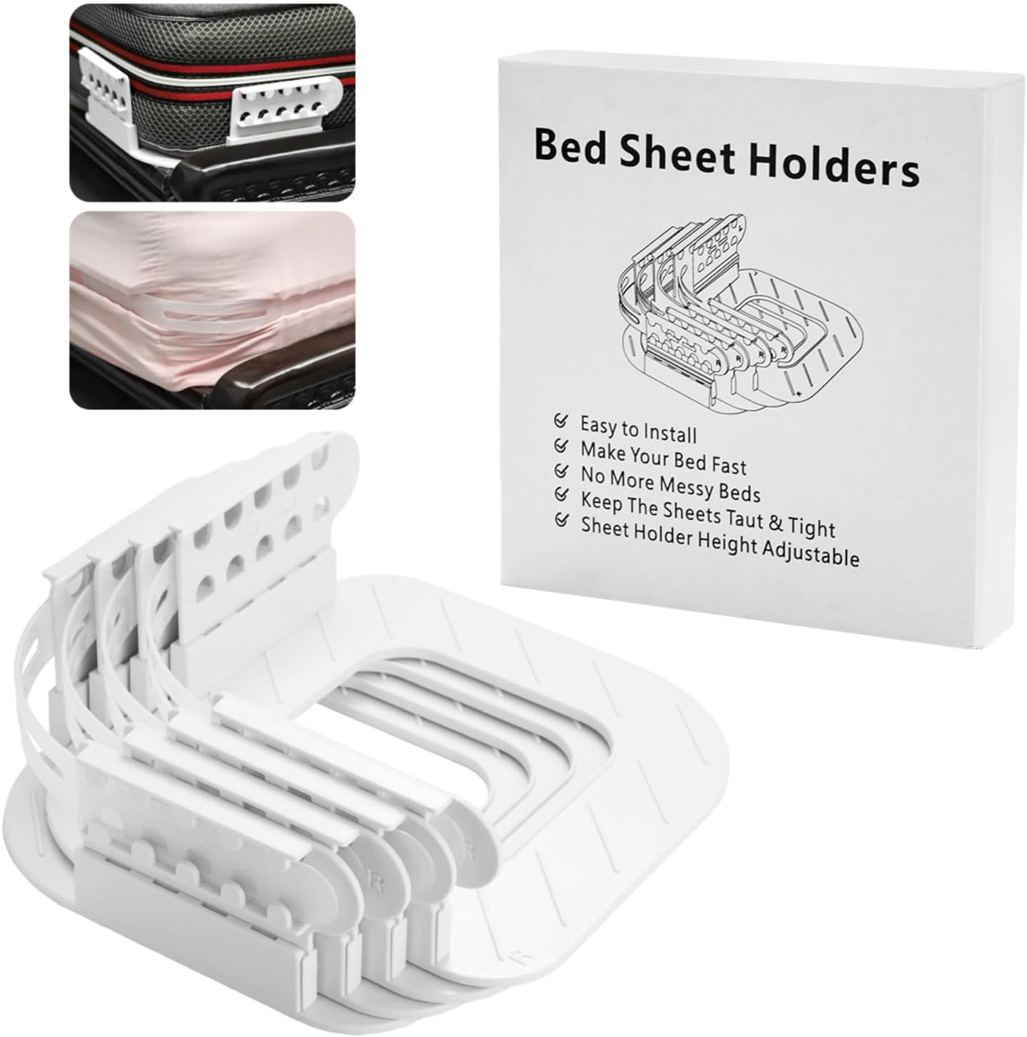 KTBLVFN Bed Sheet Clips for Firm Fit and Easy Setup