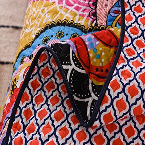 LAMEJOR Boho Mandala Reversible Quilt Set Queen Size