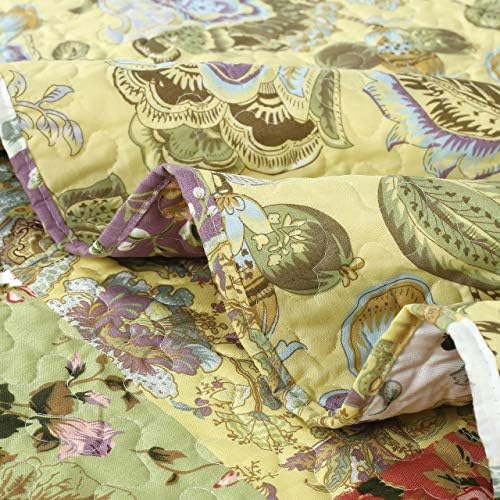 Legacy Decor 3 PCS Paisley Reversible Bedspread Quilt Coverlet Set