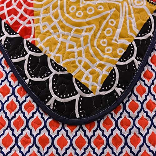 LAMEJOR Boho Mandala Reversible Quilt Set Queen Size