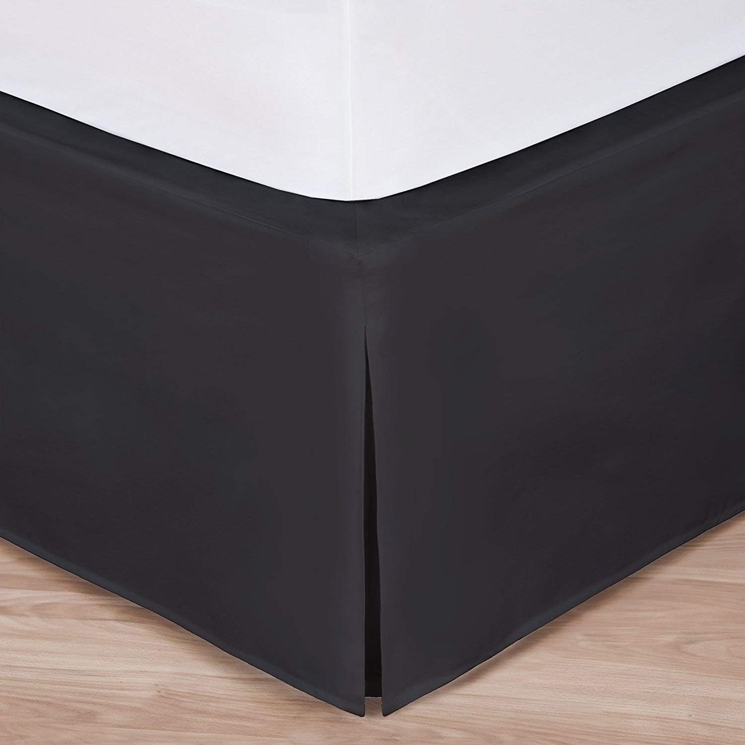 Black Bed Skirt Tailored Pleat 14 Drop Twin XL