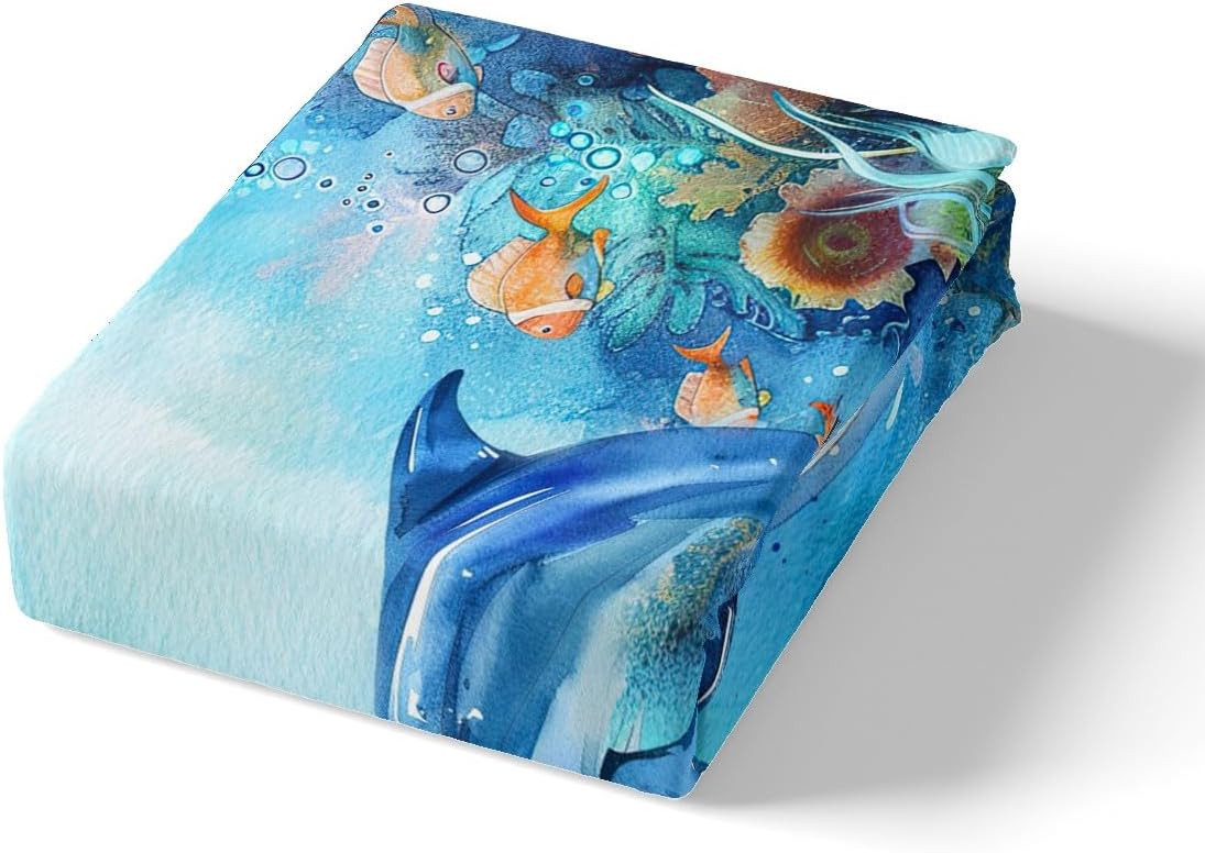 Feelyou Dolphin Bed Sheet Set for Kids