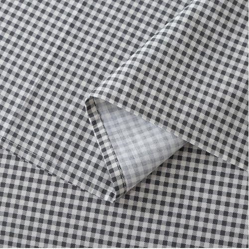 FADFAY Black Plaid Twin XL Deep Pocket Sheet Set with 2 Pillowcases