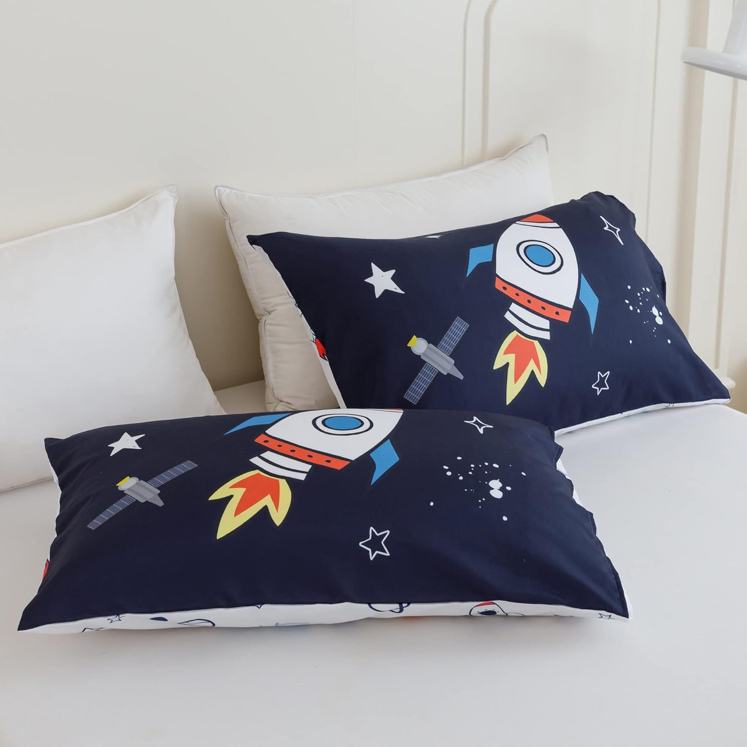 RYNGHIPY Space Rocket Comforter Set Queen Size
