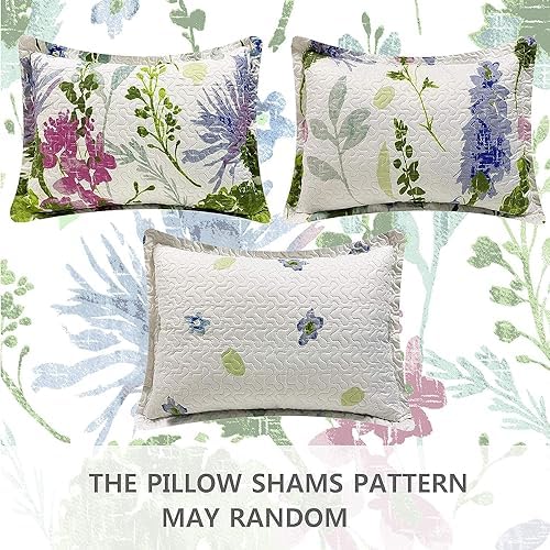 Green Essen Lightweight Botanical Bedspread Set King Size