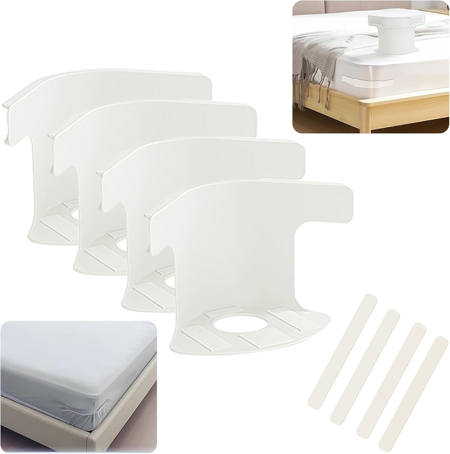 Sheet Lock for Fitted Sheets 4PCS Slumber Lock Holders