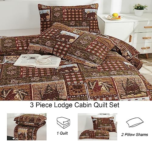 Ycosy Moose Bear Quilt Set Twin Size 1