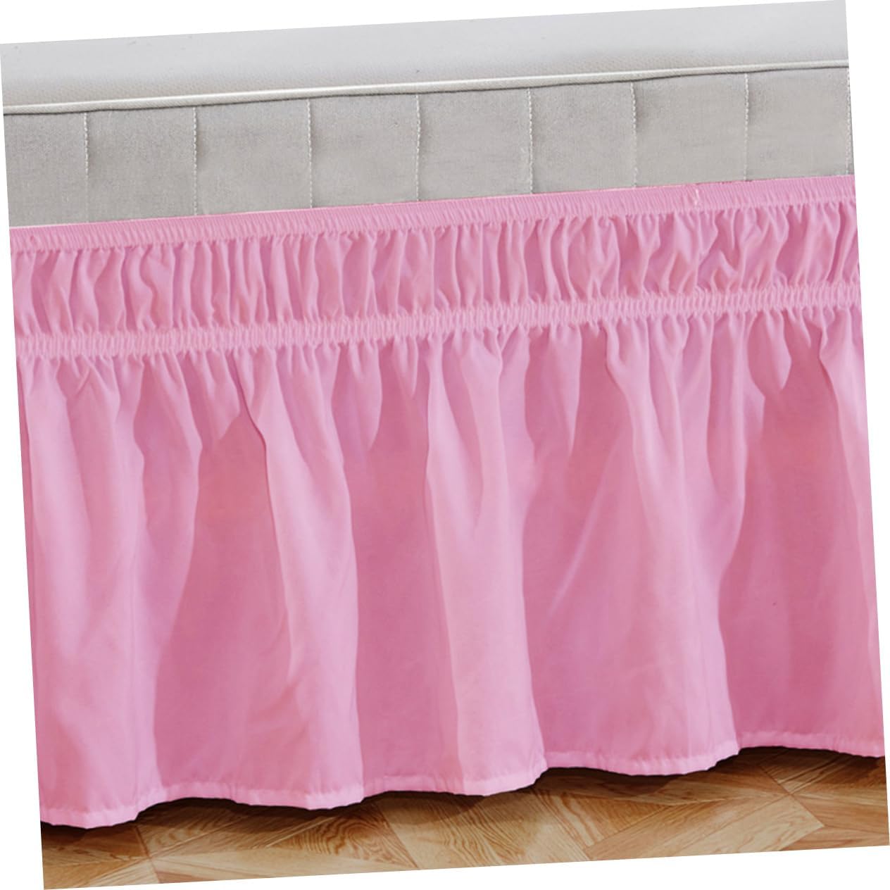 Garneck Full Size Pink Bed Skirt with Ruffle