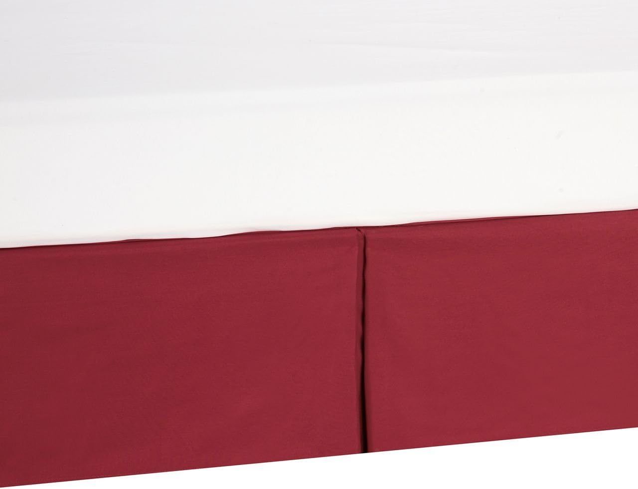 KingLinen Wrinkle Resistant Tailored Drop Pleated Microfiber Bed Skirt Burgundy