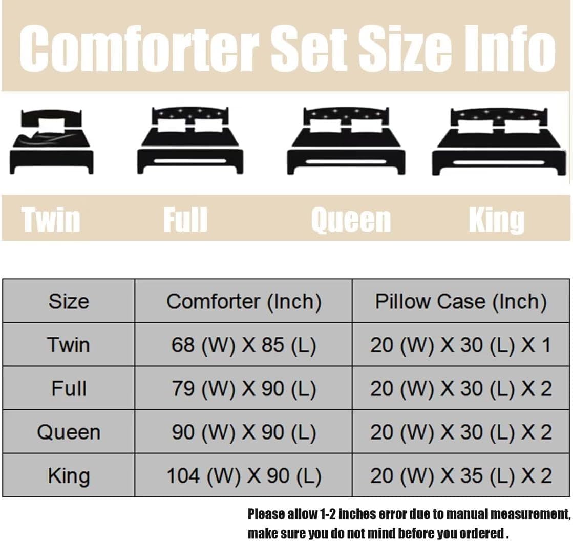 Kxry USA Flag Comforter Set King Size