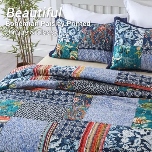 Yvooxny Reversible California King Quilt Set 1