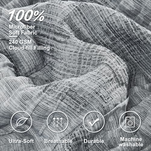 MaiRve Charcoal Grey Cal King Comforter Set