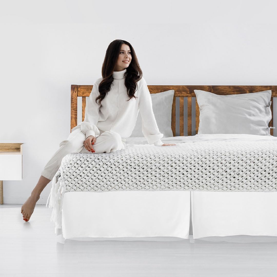 LDC LUX Dcor King Bed Skirt 16 Inch Drop