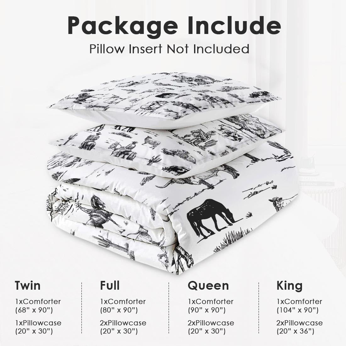 WeCozy King Size Comforter Set with 2 Pillowcase