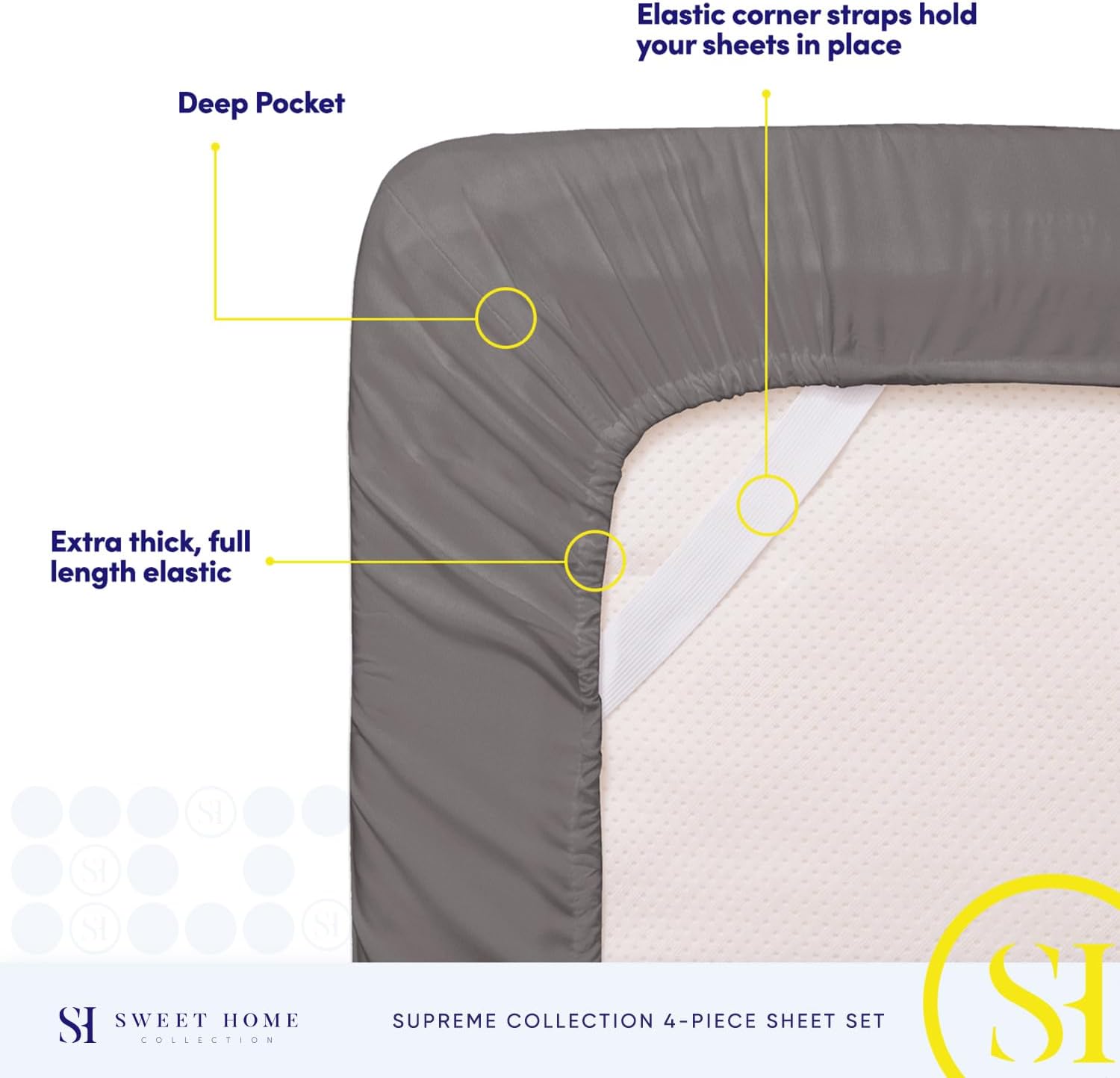 Sweet Home Collection Twin Sheet Set - Breathable Extra Soft Deep Pocket