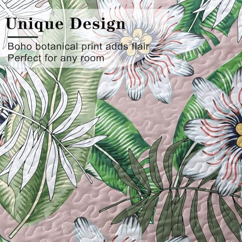 Yogeneg Queen Quilt Bedding Set With Floral Pattern