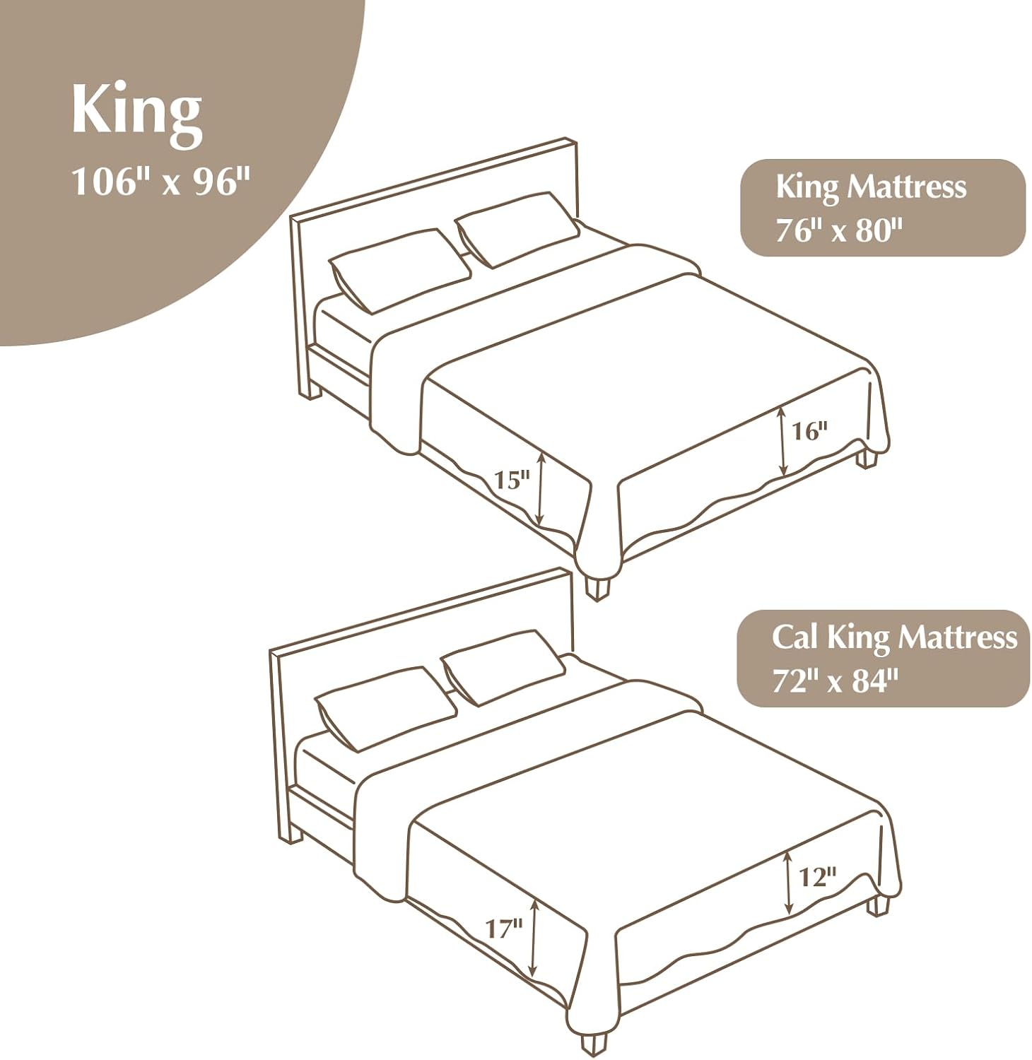 Petrichor Light Taupe King Size Quilt Set with Pillowcases