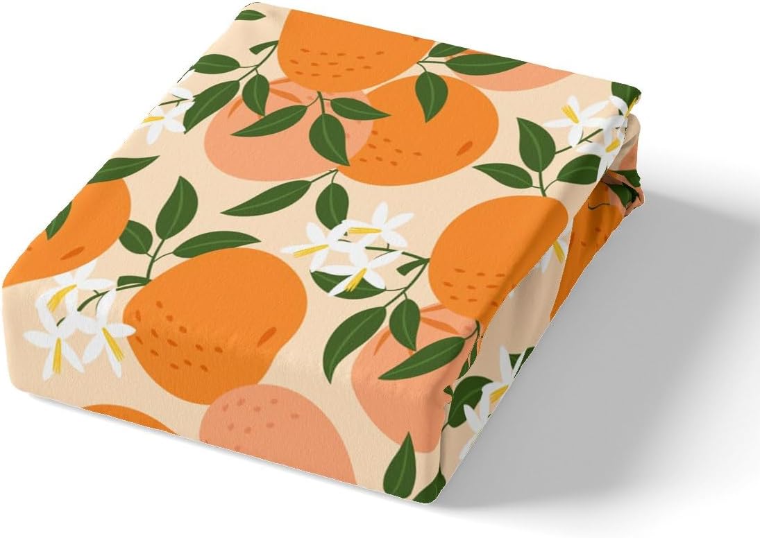 Feelyou Cartoon Orange Bedding Set for Kids 4pcs