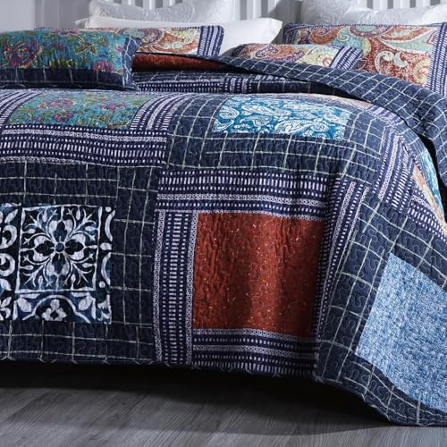mixinni Cotton Floral Reversible Quilt Set King Size