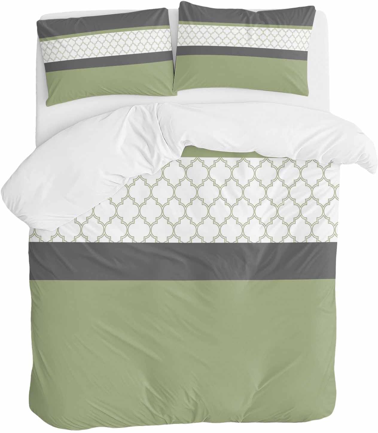 ZOE GARDEN Sage Green Duvet Cover Set 3 Piece