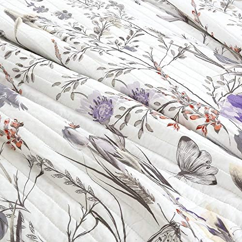 Lush Decor Adalia 3-Piece PurpleGray Quilt Set King