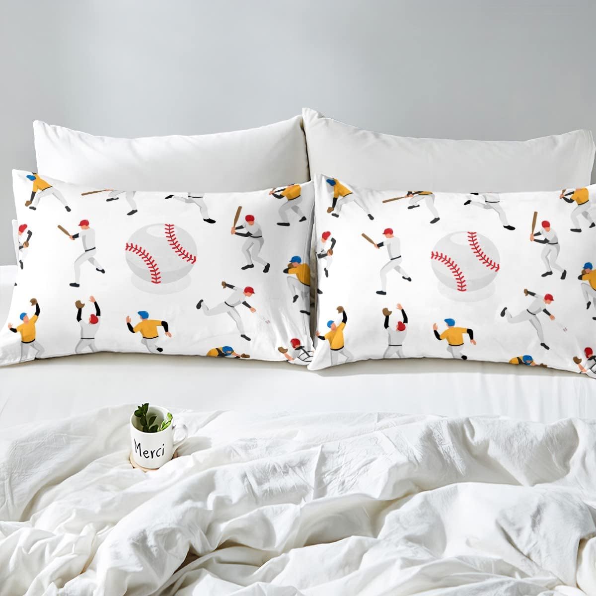 Erosebridal Baseball Duvet Cover Set Twin Size
