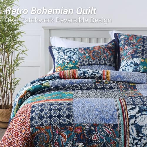 Yvooxny Reversible California King Quilt Set 1