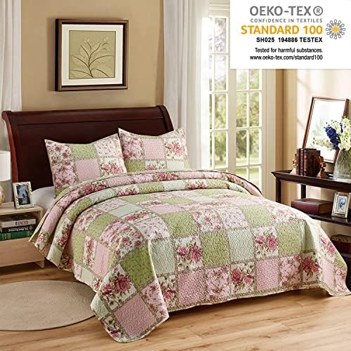 JML Quilt Set 3 Pieces Garden Pattern King Size