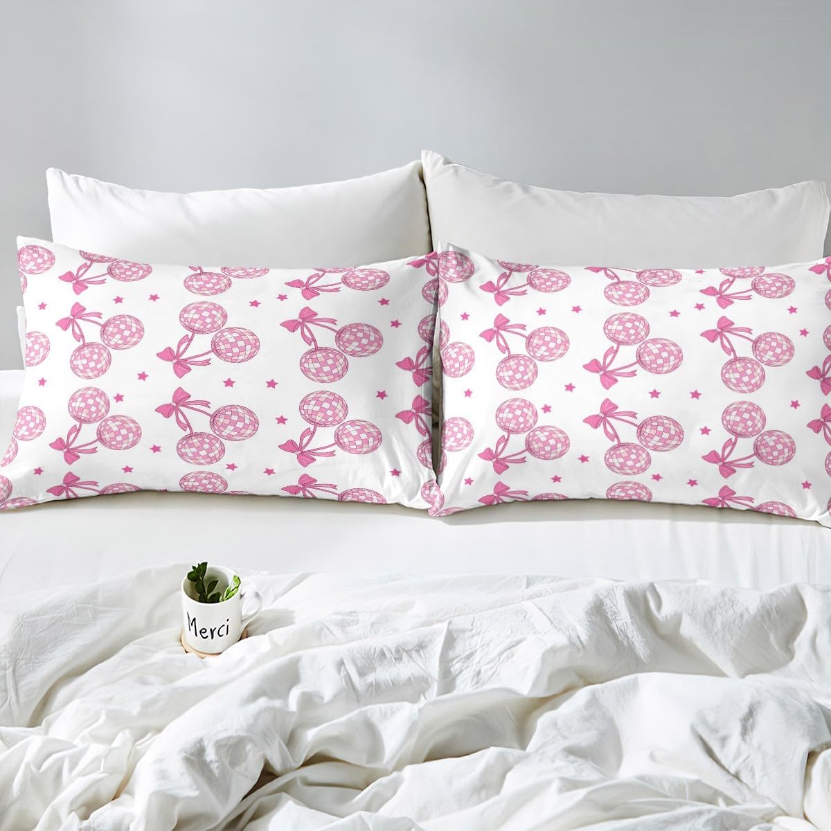 Feelyou Pink Disco Mirror Ball Sheet Set King Size