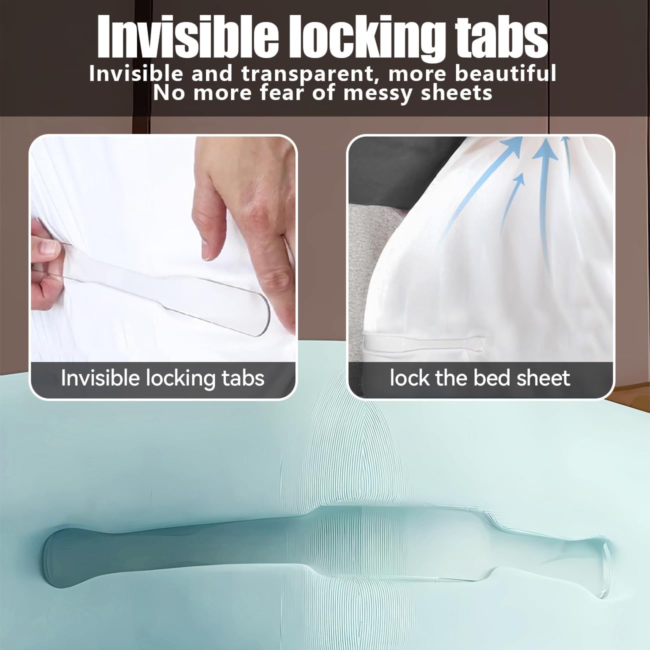 Bed Sheet Holder Strips - Secure Fit for All Mattress Sizes 4-Pack White
