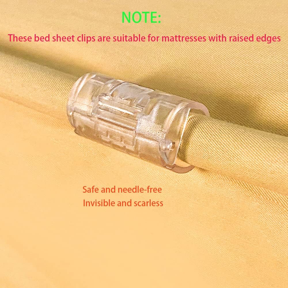20 Pcs Bed Sheet Grippers with Two-Speed Adjustment