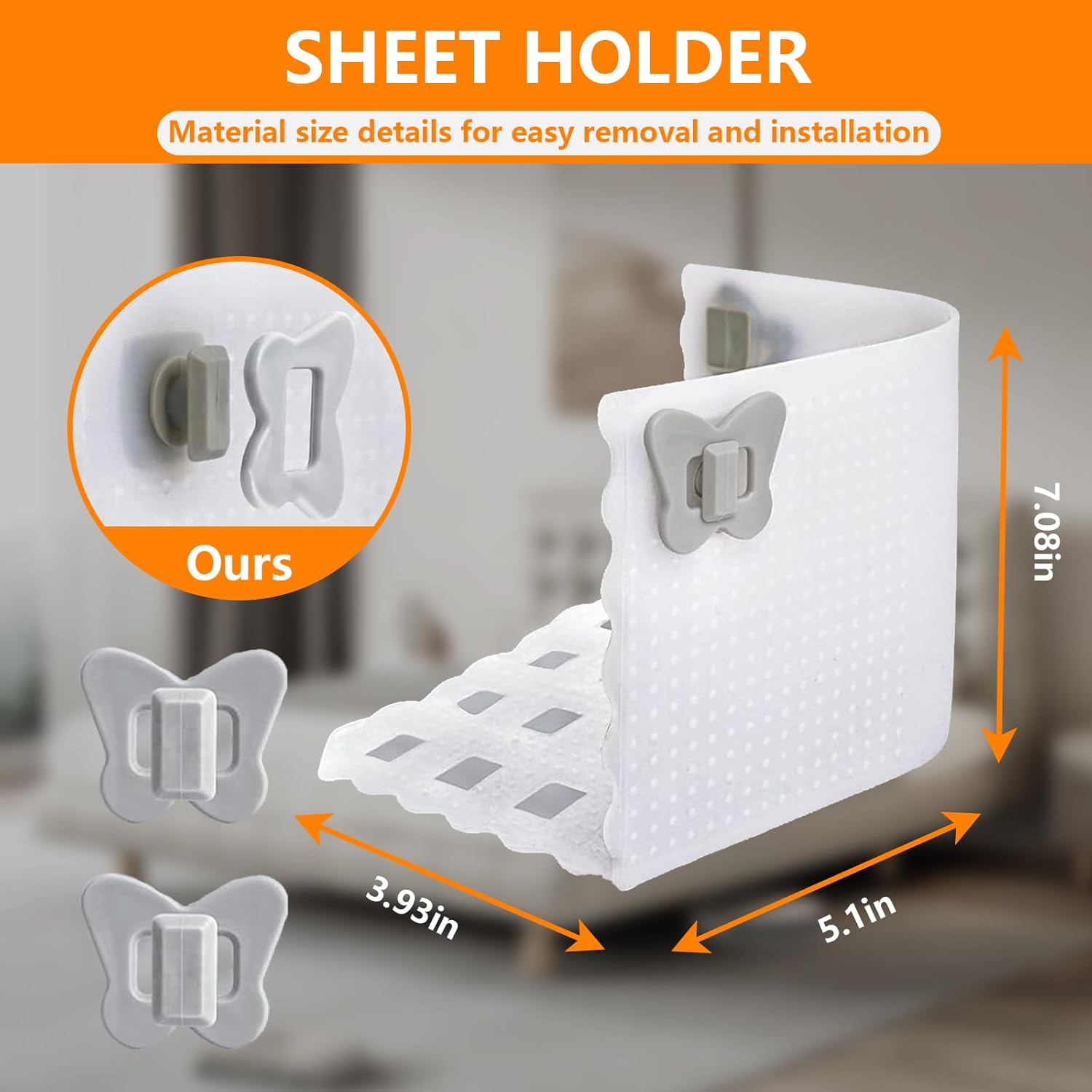 AOBOD Bed Sheet Holders with Lock Fits All Sizes