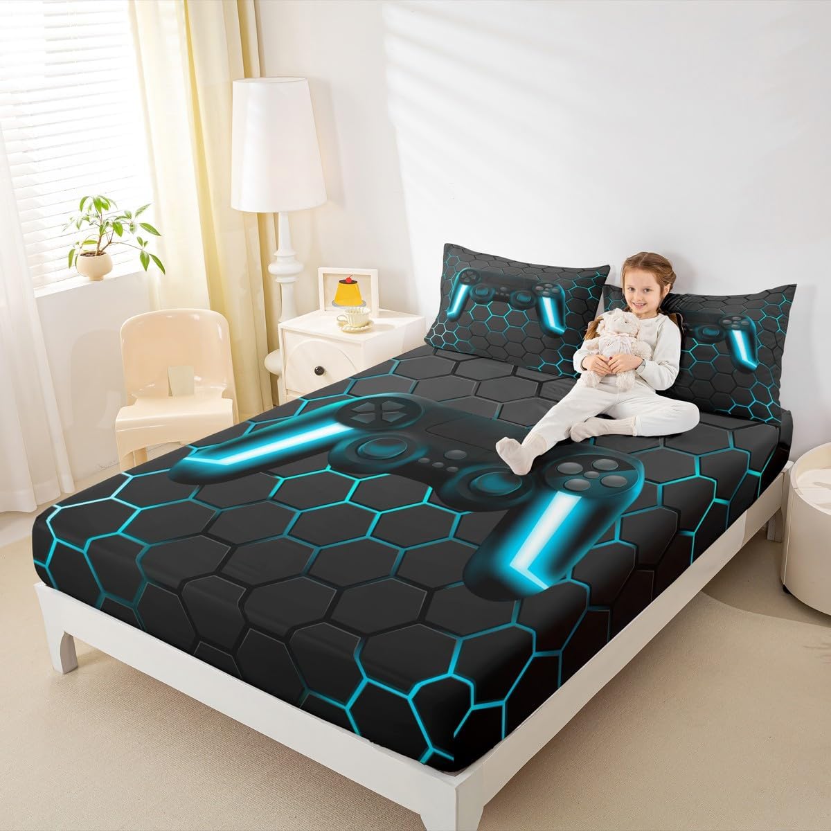 Erosebridal Gaming Bedding Set for Boys Teens King Size