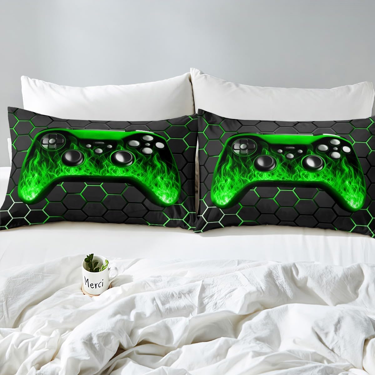 Erosebridal Boys Gamer Comforter Set Queen Size