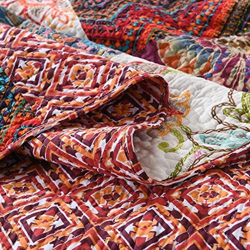 Autumn Dream Cotton Patchwork Quilt Set Queen Size