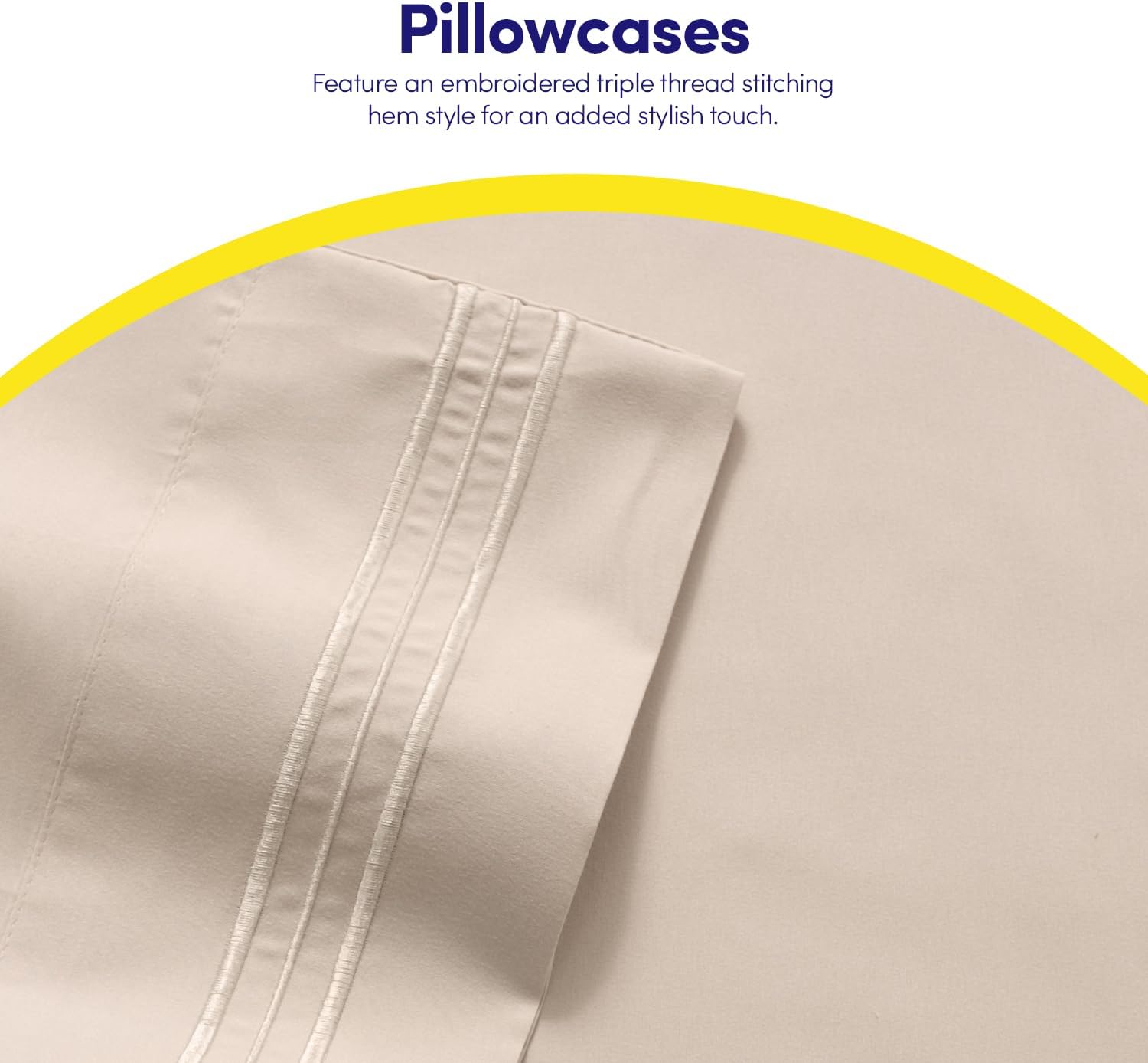 Sweet Home 1500 Supreme California King Sheet Set Beige Cream